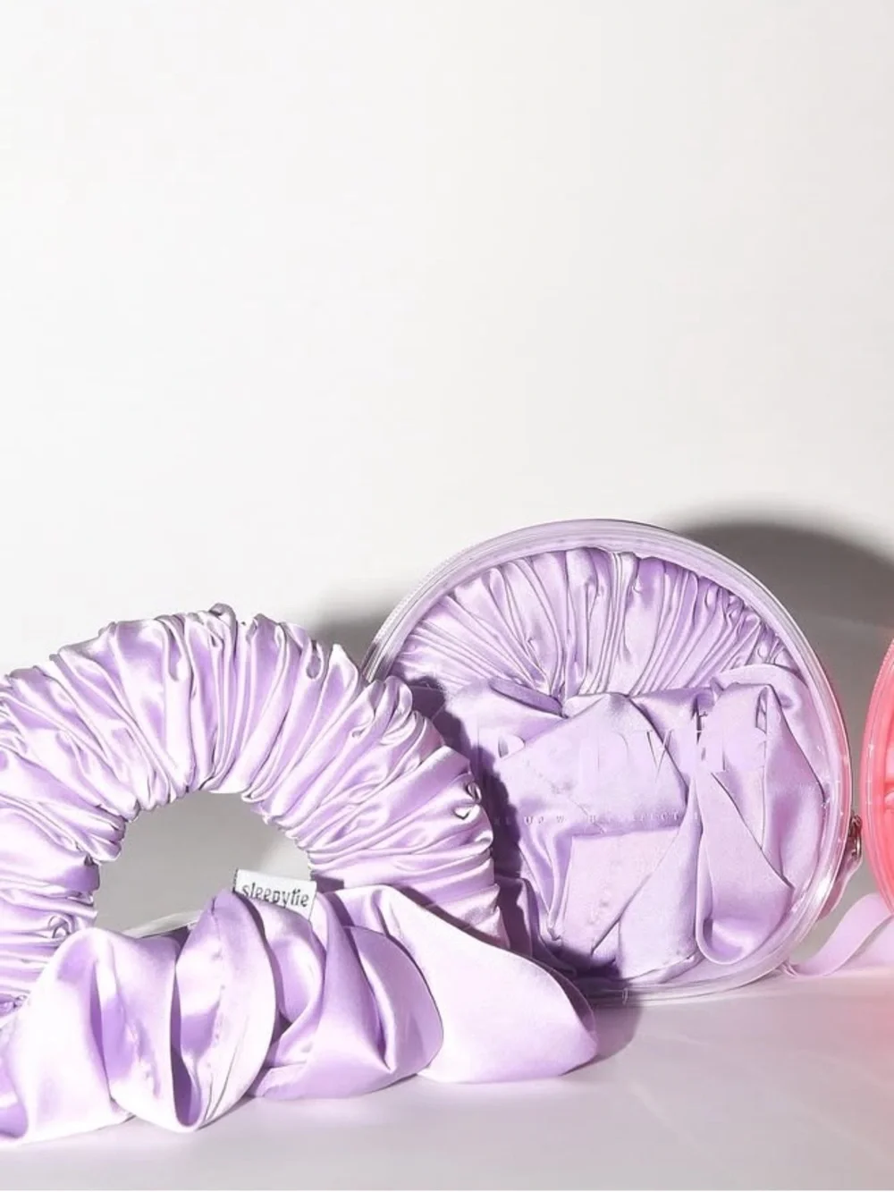 The Sleepy Tie Hair Scrunchie Size Small in Dream Special Edition Lilac Lavender - Picture 3 of 6